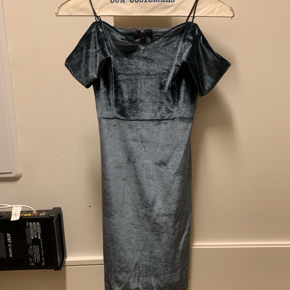 Re named Dresses Gray Velvet Formal Cocktail Dress Poshmark